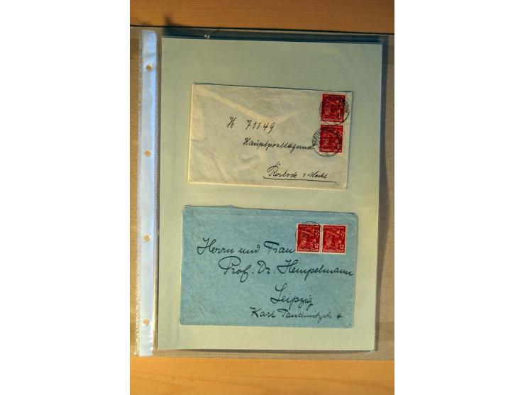 1933/45, sehr umfangreiche Sammlung mit Schwerpunkt Einzel- und Mehrfachfrankaturen der Sondermarken mit ca. 3000 Stück in 19