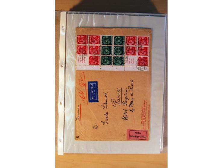 1933/45, sehr umfangreiche Sammlung mit Schwerpunkt Einzel- und Mehrfachfrankaturen der Sondermarken mit ca. 3000 Stück in 19