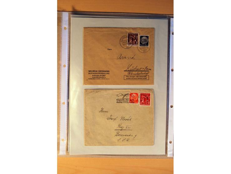 1933/45, sehr umfangreiche Sammlung mit Schwerpunkt Einzel- und Mehrfachfrankaturen der Sondermarken mit ca. 3000 Stück in 19