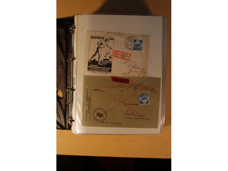 1933/45, sehr umfangreiche Sammlung mit Schwerpunkt Einzel- und Mehrfachfrankaturen der Sondermarken mit ca. 3000 Stück in 19