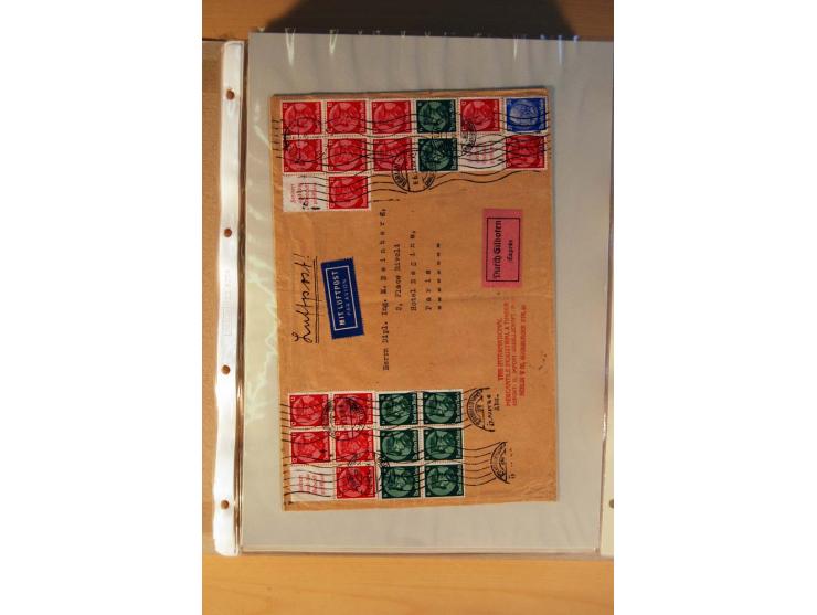 1933/45, sehr umfangreiche Sammlung mit Schwerpunkt Einzel- und Mehrfachfrankaturen der Sondermarken mit ca. 3000 Stück in 19
