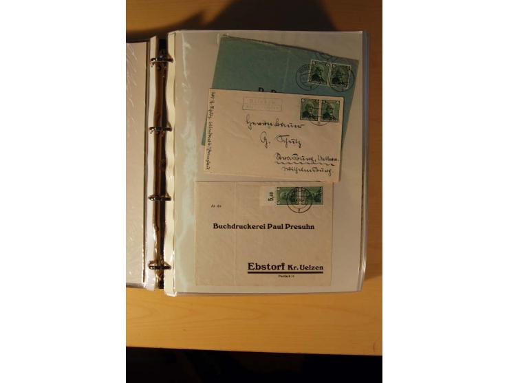 1933/45, sehr umfangreiche Sammlung mit Schwerpunkt Einzel- und Mehrfachfrankaturen der Sondermarken mit ca. 3000 Stück in 19