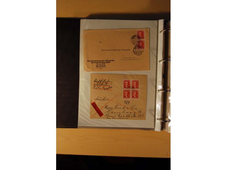 1933/45, sehr umfangreiche Sammlung mit Schwerpunkt Einzel- und Mehrfachfrankaturen der Sondermarken mit ca. 3000 Stück in 19