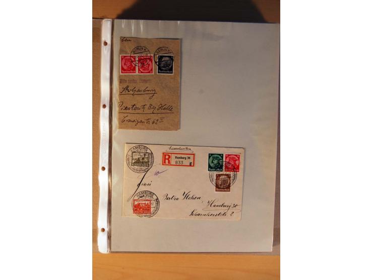1933/45, sehr umfangreiche Sammlung mit Schwerpunkt Einzel- und Mehrfachfrankaturen der Sondermarken mit ca. 3000 Stück in 19