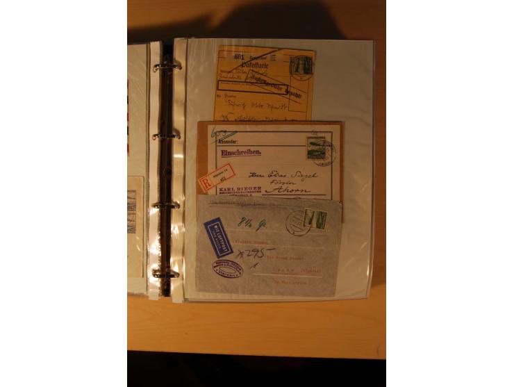 1933/45, sehr umfangreiche Sammlung mit Schwerpunkt Einzel- und Mehrfachfrankaturen der Sondermarken mit ca. 3000 Stück in 19