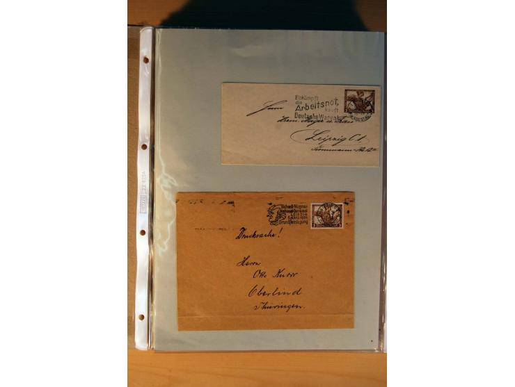 1933/45, sehr umfangreiche Sammlung mit Schwerpunkt Einzel- und Mehrfachfrankaturen der Sondermarken mit ca. 3000 Stück in 19
