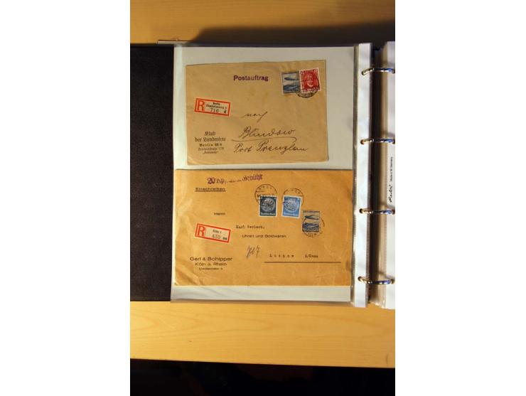 1933/45, sehr umfangreiche Sammlung mit Schwerpunkt Einzel- und Mehrfachfrankaturen der Sondermarken mit ca. 3000 Stück in 19