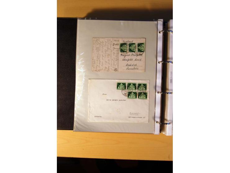 1933/45, sehr umfangreiche Sammlung mit Schwerpunkt Einzel- und Mehrfachfrankaturen der Sondermarken mit ca. 3000 Stück in 19