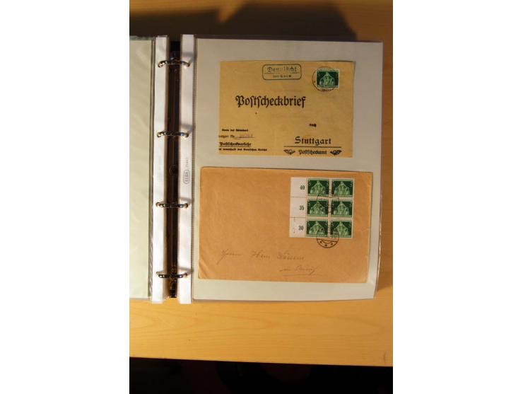 1933/45, sehr umfangreiche Sammlung mit Schwerpunkt Einzel- und Mehrfachfrankaturen der Sondermarken mit ca. 3000 Stück in 19