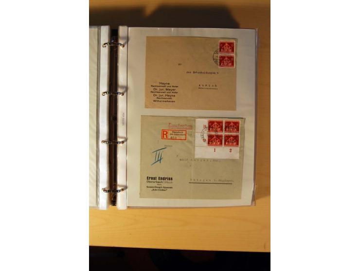 1933/45, sehr umfangreiche Sammlung mit Schwerpunkt Einzel- und Mehrfachfrankaturen der Sondermarken mit ca. 3000 Stück in 19