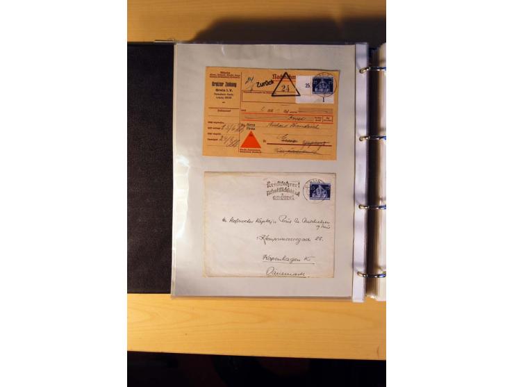 1933/45, sehr umfangreiche Sammlung mit Schwerpunkt Einzel- und Mehrfachfrankaturen der Sondermarken mit ca. 3000 Stück in 19
