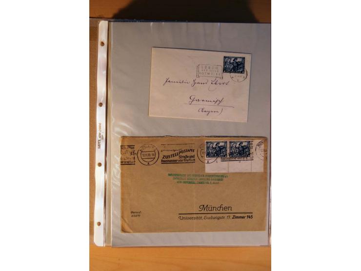 1933/45, sehr umfangreiche Sammlung mit Schwerpunkt Einzel- und Mehrfachfrankaturen der Sondermarken mit ca. 3000 Stück in 19