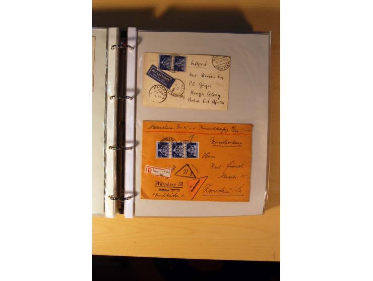 1933/45, sehr umfangreiche Sammlung mit Schwerpunkt Einzel- und Mehrfachfrankaturen der Sondermarken mit ca. 3000 Stück in 19