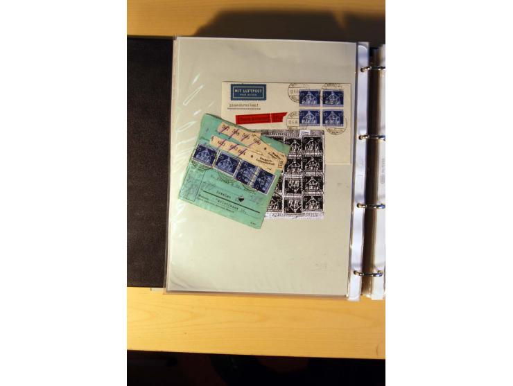 1933/45, sehr umfangreiche Sammlung mit Schwerpunkt Einzel- und Mehrfachfrankaturen der Sondermarken mit ca. 3000 Stück in 19