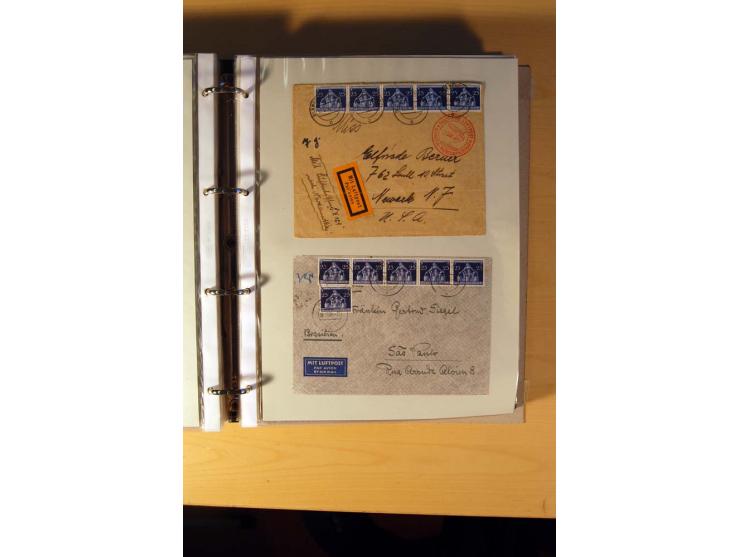 1933/45, sehr umfangreiche Sammlung mit Schwerpunkt Einzel- und Mehrfachfrankaturen der Sondermarken mit ca. 3000 Stück in 19