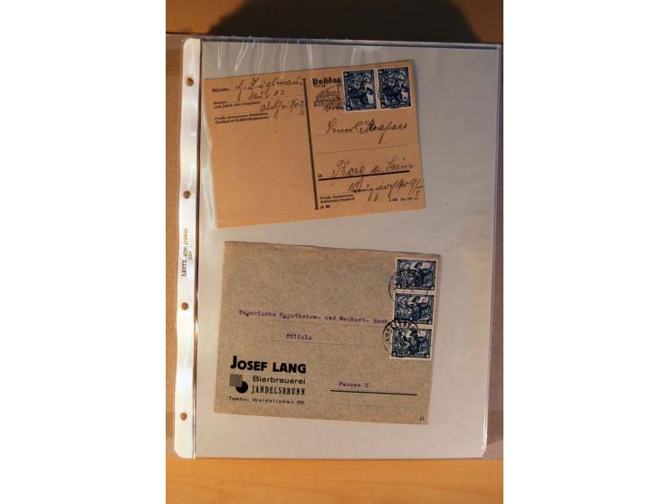 1933/45, sehr umfangreiche Sammlung mit Schwerpunkt Einzel- und Mehrfachfrankaturen der Sondermarken mit ca. 3000 Stück in 19