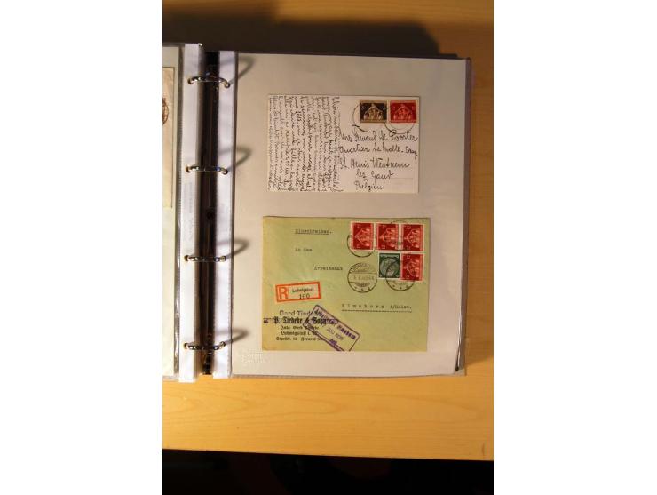 1933/45, sehr umfangreiche Sammlung mit Schwerpunkt Einzel- und Mehrfachfrankaturen der Sondermarken mit ca. 3000 Stück in 19