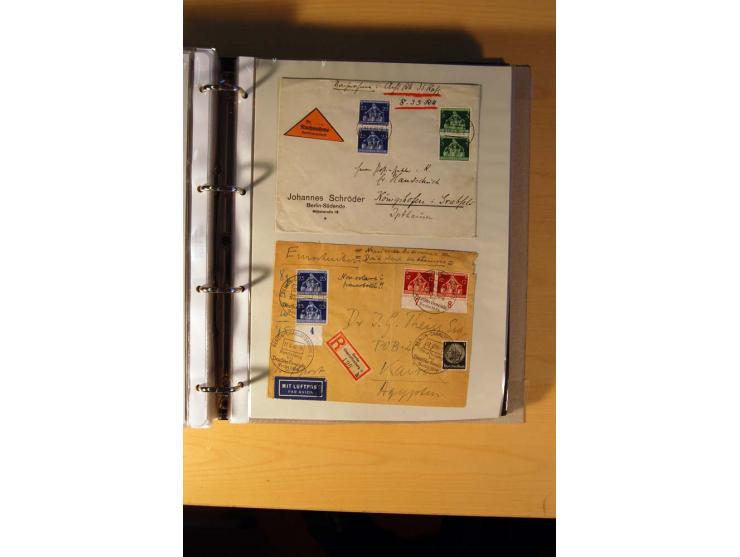 1933/45, sehr umfangreiche Sammlung mit Schwerpunkt Einzel- und Mehrfachfrankaturen der Sondermarken mit ca. 3000 Stück in 19