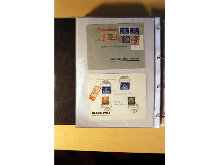 1933/45, sehr umfangreiche Sammlung mit Schwerpunkt Einzel- und Mehrfachfrankaturen der Sondermarken mit ca. 3000 Stück in 19