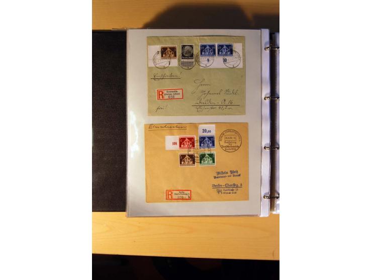 1933/45, sehr umfangreiche Sammlung mit Schwerpunkt Einzel- und Mehrfachfrankaturen der Sondermarken mit ca. 3000 Stück in 19