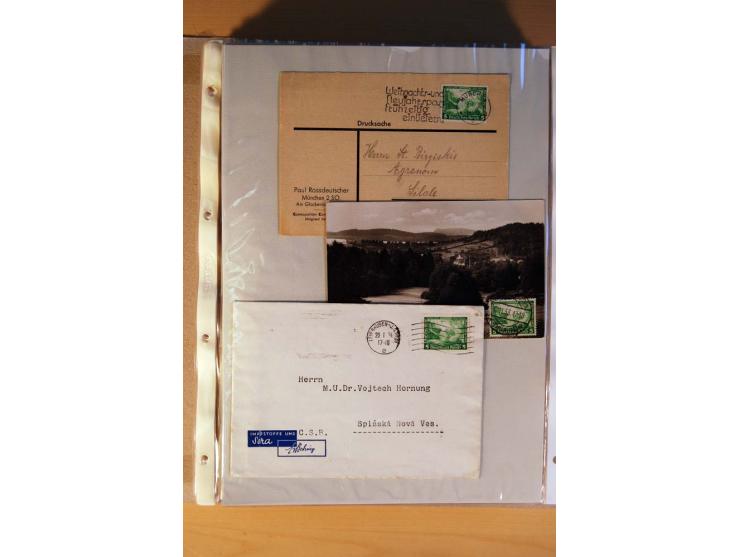 1933/45, sehr umfangreiche Sammlung mit Schwerpunkt Einzel- und Mehrfachfrankaturen der Sondermarken mit ca. 3000 Stück in 19
