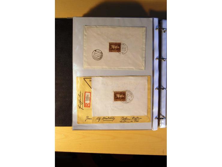 1933/45, sehr umfangreiche Sammlung mit Schwerpunkt Einzel- und Mehrfachfrankaturen der Sondermarken mit ca. 3000 Stück in 19