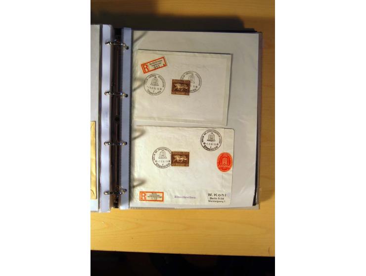 1933/45, sehr umfangreiche Sammlung mit Schwerpunkt Einzel- und Mehrfachfrankaturen der Sondermarken mit ca. 3000 Stück in 19