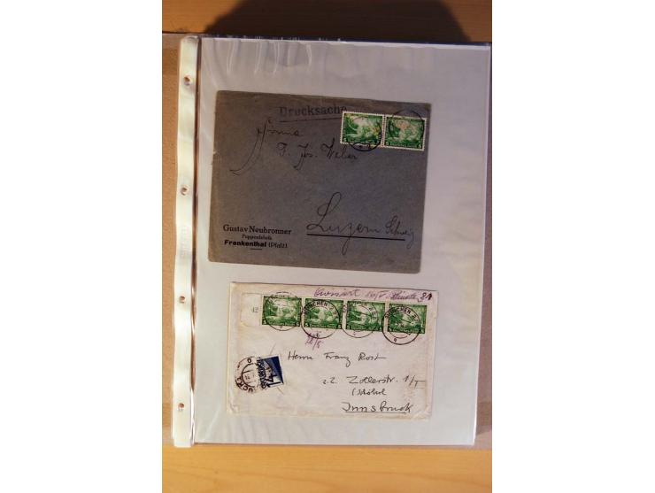 1933/45, sehr umfangreiche Sammlung mit Schwerpunkt Einzel- und Mehrfachfrankaturen der Sondermarken mit ca. 3000 Stück in 19