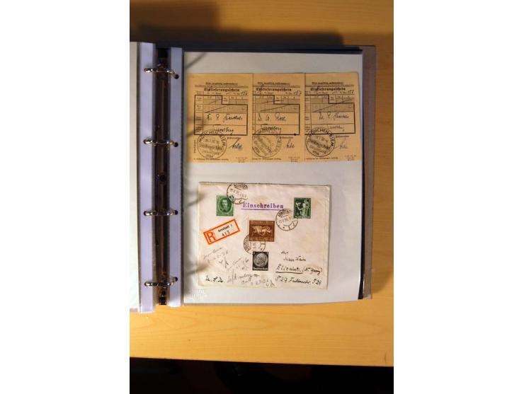 1933/45, sehr umfangreiche Sammlung mit Schwerpunkt Einzel- und Mehrfachfrankaturen der Sondermarken mit ca. 3000 Stück in 19