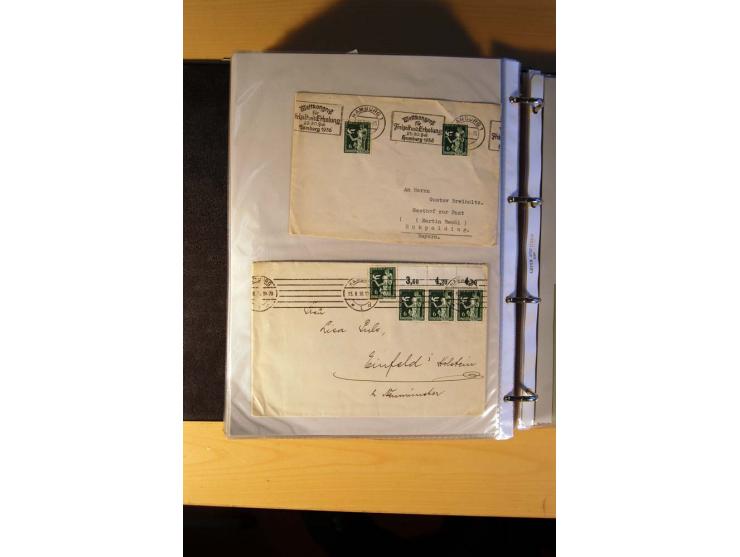 1933/45, sehr umfangreiche Sammlung mit Schwerpunkt Einzel- und Mehrfachfrankaturen der Sondermarken mit ca. 3000 Stück in 19