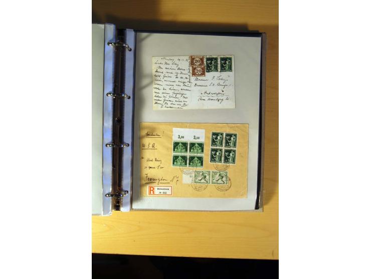 1933/45, sehr umfangreiche Sammlung mit Schwerpunkt Einzel- und Mehrfachfrankaturen der Sondermarken mit ca. 3000 Stück in 19