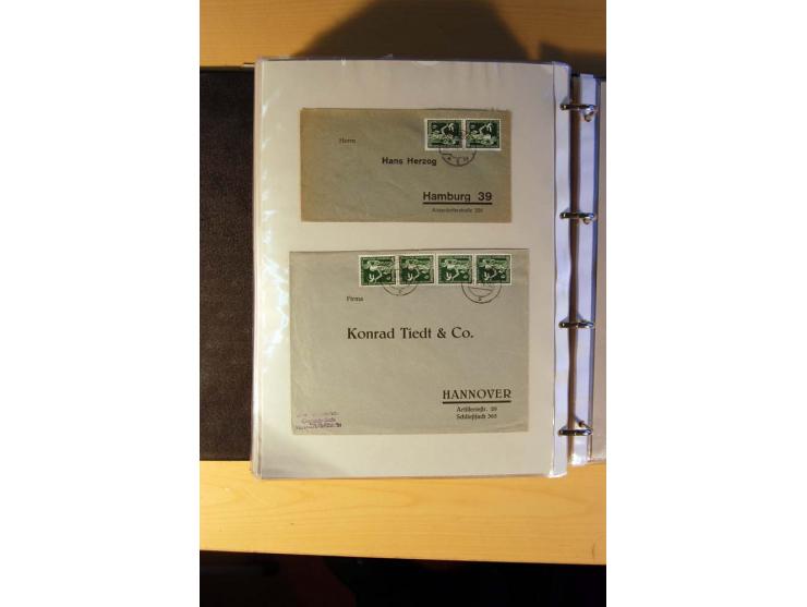1933/45, sehr umfangreiche Sammlung mit Schwerpunkt Einzel- und Mehrfachfrankaturen der Sondermarken mit ca. 3000 Stück in 19