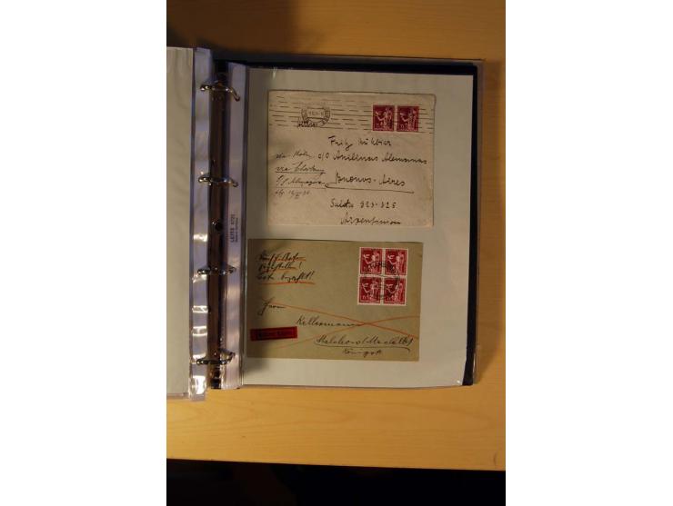 1933/45, sehr umfangreiche Sammlung mit Schwerpunkt Einzel- und Mehrfachfrankaturen der Sondermarken mit ca. 3000 Stück in 19