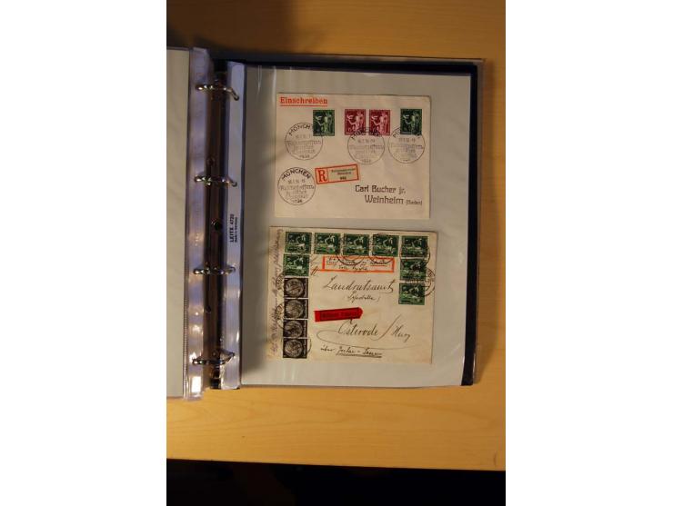 1933/45, sehr umfangreiche Sammlung mit Schwerpunkt Einzel- und Mehrfachfrankaturen der Sondermarken mit ca. 3000 Stück in 19