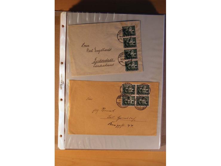 1933/45, sehr umfangreiche Sammlung mit Schwerpunkt Einzel- und Mehrfachfrankaturen der Sondermarken mit ca. 3000 Stück in 19