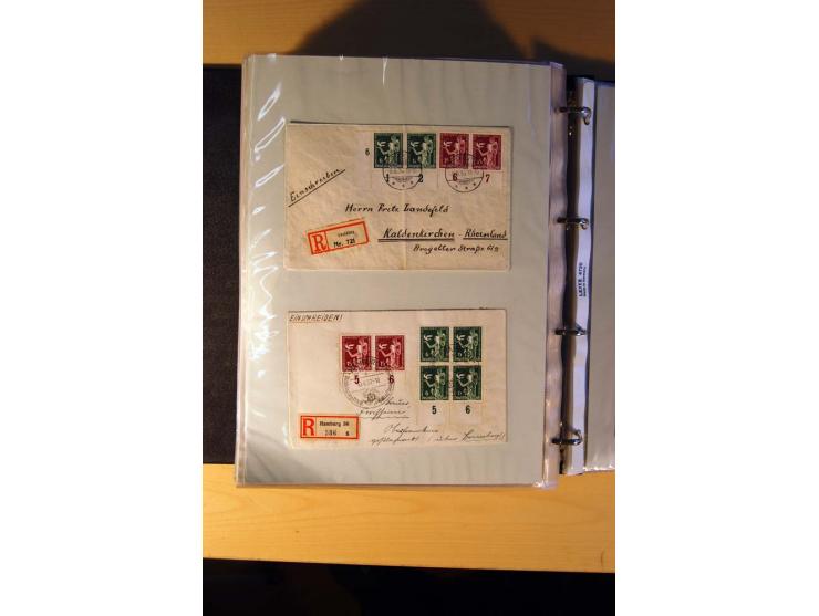 1933/45, sehr umfangreiche Sammlung mit Schwerpunkt Einzel- und Mehrfachfrankaturen der Sondermarken mit ca. 3000 Stück in 19