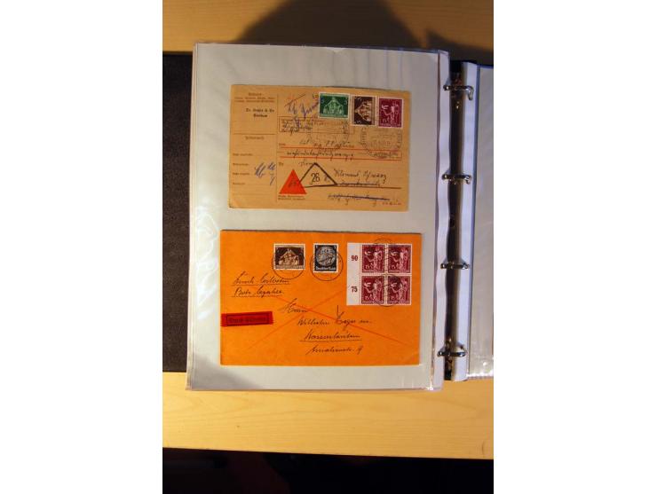 1933/45, sehr umfangreiche Sammlung mit Schwerpunkt Einzel- und Mehrfachfrankaturen der Sondermarken mit ca. 3000 Stück in 19