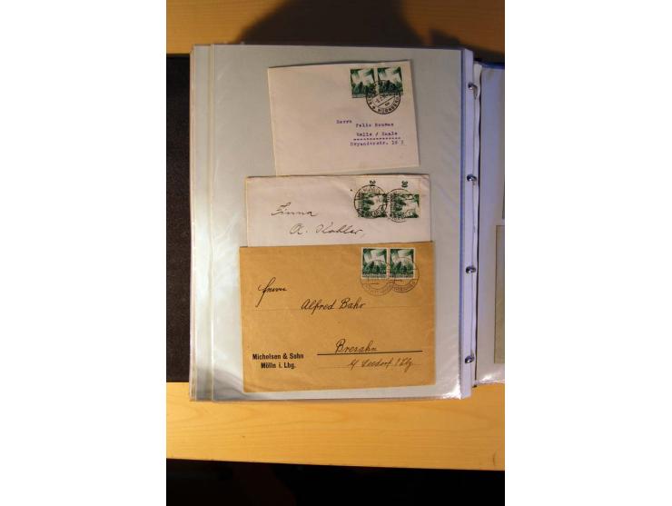 1933/45, sehr umfangreiche Sammlung mit Schwerpunkt Einzel- und Mehrfachfrankaturen der Sondermarken mit ca. 3000 Stück in 19