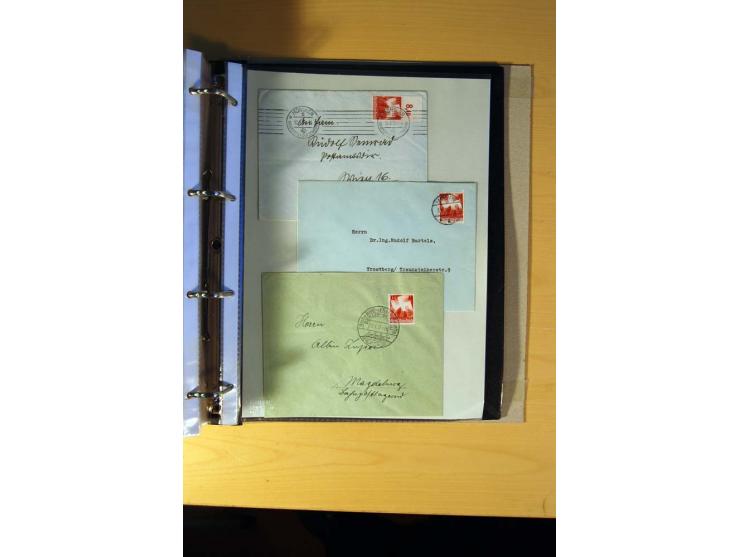 1933/45, sehr umfangreiche Sammlung mit Schwerpunkt Einzel- und Mehrfachfrankaturen der Sondermarken mit ca. 3000 Stück in 19