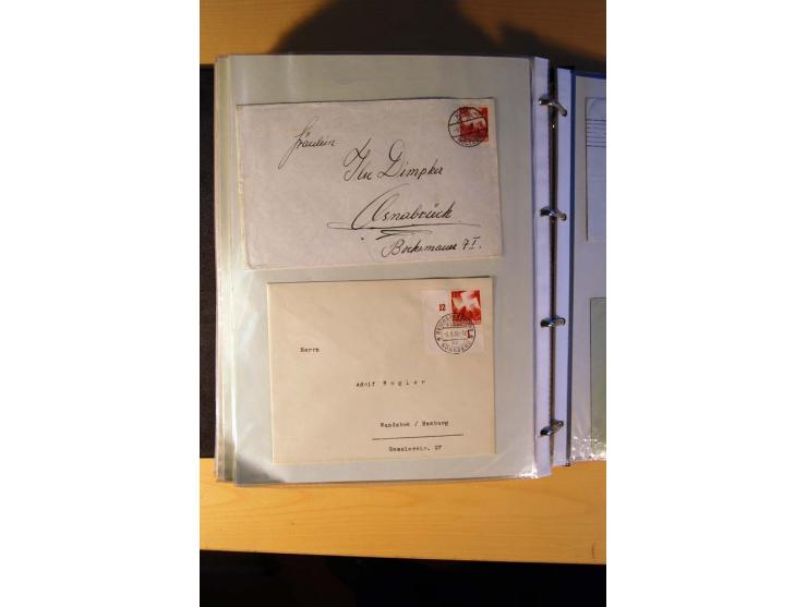 1933/45, sehr umfangreiche Sammlung mit Schwerpunkt Einzel- und Mehrfachfrankaturen der Sondermarken mit ca. 3000 Stück in 19