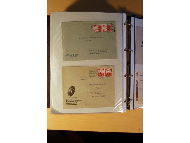 1933/45, sehr umfangreiche Sammlung mit Schwerpunkt Einzel- und Mehrfachfrankaturen der Sondermarken mit ca. 3000 Stück in 19
