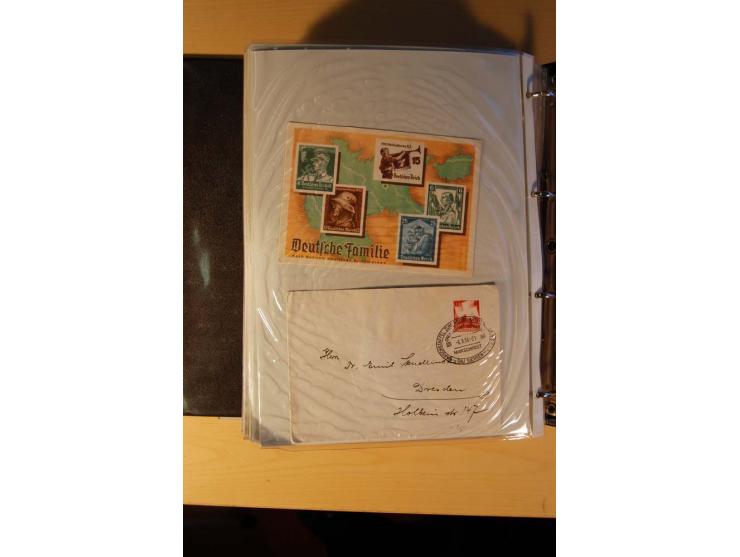 1933/45, sehr umfangreiche Sammlung mit Schwerpunkt Einzel- und Mehrfachfrankaturen der Sondermarken mit ca. 3000 Stück in 19
