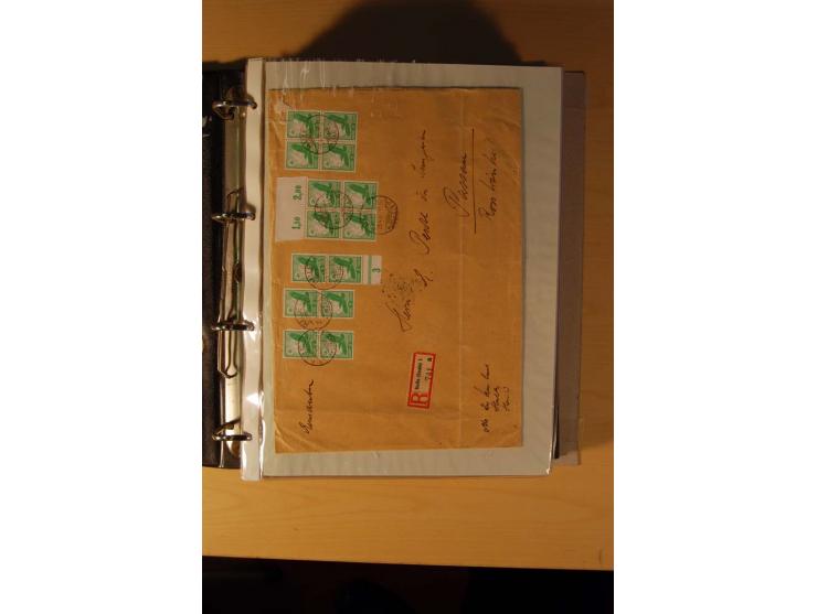 1933/45, sehr umfangreiche Sammlung mit Schwerpunkt Einzel- und Mehrfachfrankaturen der Sondermarken mit ca. 3000 Stück in 19