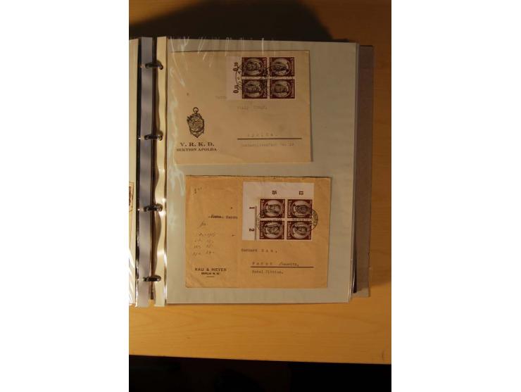 1933/45, sehr umfangreiche Sammlung mit Schwerpunkt Einzel- und Mehrfachfrankaturen der Sondermarken mit ca. 3000 Stück in 19