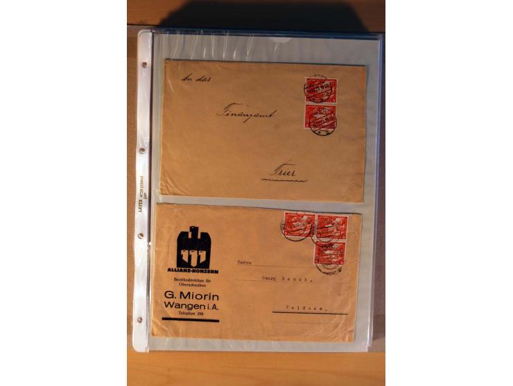 1933/45, sehr umfangreiche Sammlung mit Schwerpunkt Einzel- und Mehrfachfrankaturen der Sondermarken mit ca. 3000 Stück in 19