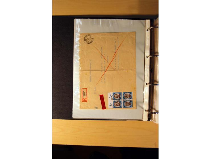 1933/45, sehr umfangreiche Sammlung mit Schwerpunkt Einzel- und Mehrfachfrankaturen der Sondermarken mit ca. 3000 Stück in 19