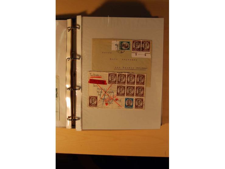 1933/45, sehr umfangreiche Sammlung mit Schwerpunkt Einzel- und Mehrfachfrankaturen der Sondermarken mit ca. 3000 Stück in 19