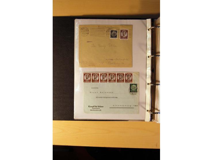 1933/45, sehr umfangreiche Sammlung mit Schwerpunkt Einzel- und Mehrfachfrankaturen der Sondermarken mit ca. 3000 Stück in 19