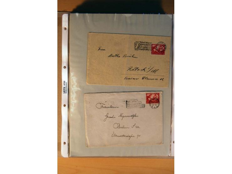 1933/45, sehr umfangreiche Sammlung mit Schwerpunkt Einzel- und Mehrfachfrankaturen der Sondermarken mit ca. 3000 Stück in 19