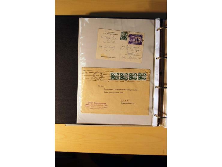1933/45, sehr umfangreiche Sammlung mit Schwerpunkt Einzel- und Mehrfachfrankaturen der Sondermarken mit ca. 3000 Stück in 19